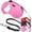 Pink, variant on Mowis Retractable Dog Leash, 16ft Dog Walking Leash for Small Dogs up to 77lbs, Non-Slip Handle - Black