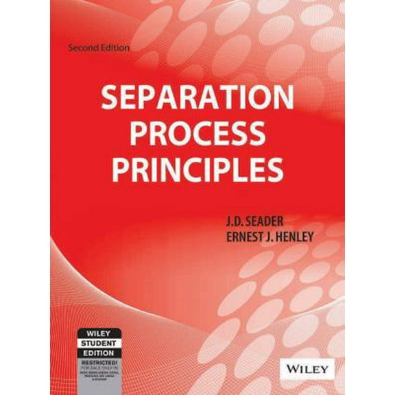 Pre-Owned Separation Process Principles (Paperback) 8126509279 9788126509270