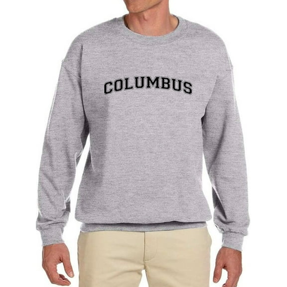 Columbus, Text Men Sweatshirt, Male XX-Large