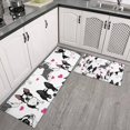 thumbnail image 2 of Pug and Love Heart Kitchen Rugs Sets Of 2,Anti Fatigue Kitchen Mat Rugs Non Slip Washable,Decorative Kitchen Floor Mats for Kitchen,Sink,Laundry,17"x30"+17"x47", 2 of 7