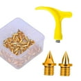 thumbnail image 3 of 50 Uds. Clavos para zapatas de pista con llave de 5mm, de repuesto prácticos y versátiles para zapatas de pista para competición de carreras Oro, 3 of 8