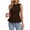 Dark Brown, variant on Womens Summer Tops Business Casual Outfits Crew Neck Sleeveless Shirts Slim Fit Peplum Tank Top