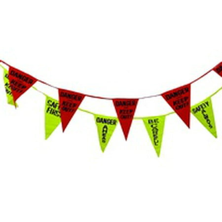 

Cortina Safety Vinyl Pennant 60 feet Red & Yellow w/alternating legends: Danger Keep Out Safety First Danger Ahead Be Careful and Safety Always (16 Case)