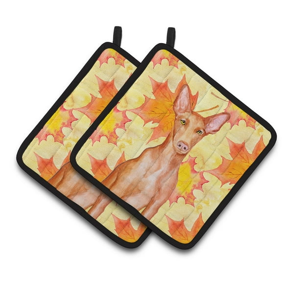 Caroline's Treasures Pharaoh Hound Fall Pair of Pot Holders