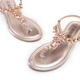 thumbnail image 4 of DREAM PAIRS Flat Sandals for Women Dressy Rhinestone T-Strap Thong Flat Sandals  for Summers Dress Beach, 4 of 5