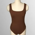 thumbnail image 4 of TNOBHG Bodysuit Women Summer Bodysuit Square Neck Skinny Elastic with Crotch Button Closure Tight Waist Backless Solid Color Soft Breathable Lady Sexy, 4 of 8