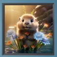 thumbnail image 3 of Pintura de diamante 5D DIY, Kit de nutria con cuentas cuadradas completas, decoración del hogar, 35x35cm, 3 of 9