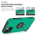 thumbnail image 2 of Allytech Hybrid Case for iPhone 15 with 360° Rotatable Ring Kickstand, Soft TPU + Rugged PC, Screen Lens Protection Shockproof Anti-Fall Magnetic Car Mount Back Case - Darkgreen, 2 of 7