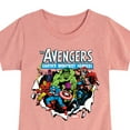 thumbnail image 3 of Marvel The Avengers - Paper Rip - Toddler And Youth Girls Fitted Short Sleeve Graphic T-Shirt, 3 of 5