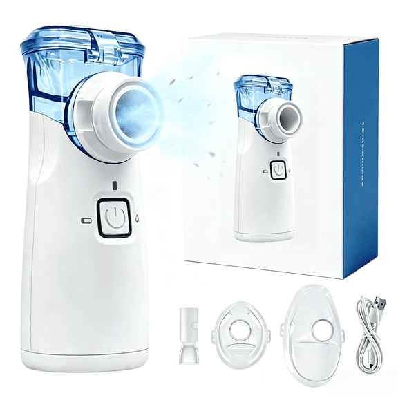 Portable Handheld Humidifier, Battery & USB Dual‑Power Rechargeable Humidifier, Fine Mist Low‑Noise Personal Humidifier for Home Office Travel