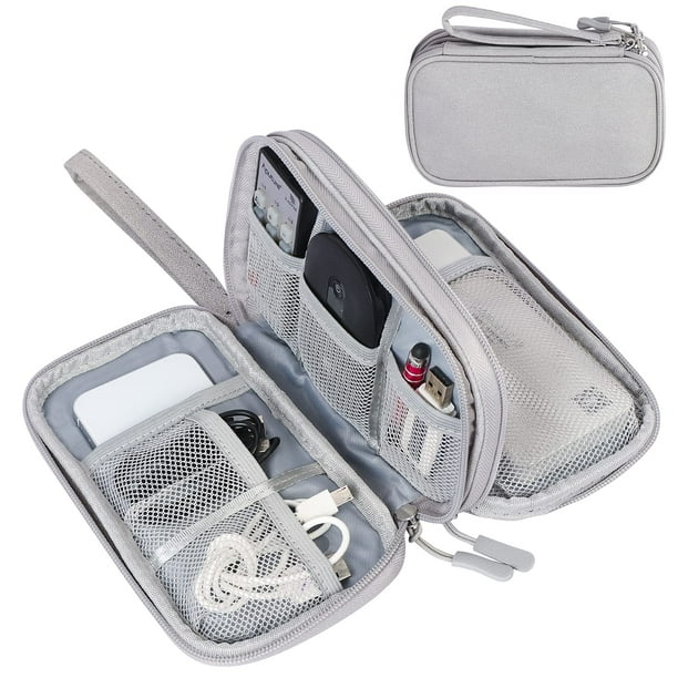 Bolsa organizadora de cables electrónicos de viaje FYY impermeable gris