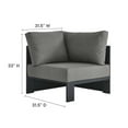 thumbnail image 6 of Modular Lounge Sectional Sofa Set, Grey Gray, Aluminum Metal, Outdoor Patio Balcony Cafe Bistro Garden Hospitality Restaurant, Modern Contemporary HB36627, 6 of 8