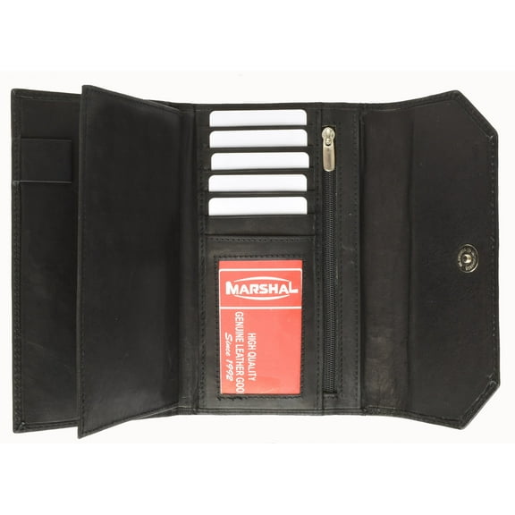 Ladies Genuine Leather Checkbook Holder Credit Card ID Organizer Wallet 6575 CF