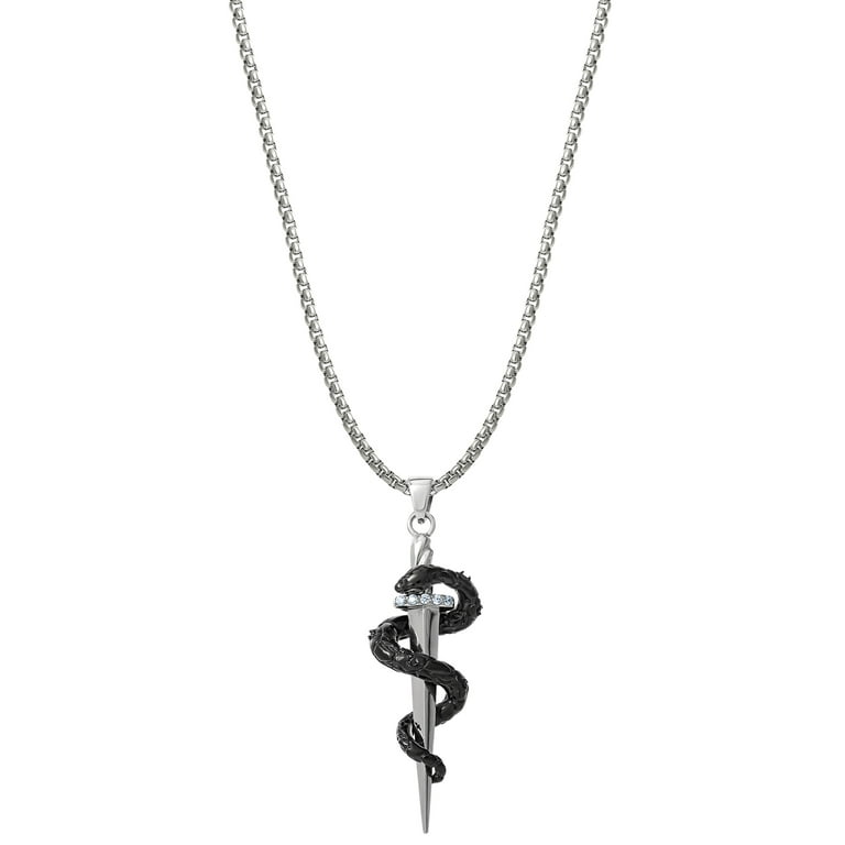 アクセサリー shermer necklace Free Shipping! Brilliance Fine Jewelry Men's Stainless Steel Snake