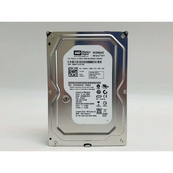Pre-Owned Western Digital WD3200AAKS 320 GB 3.5 in SATA II Desktop Hard Drive (Good)