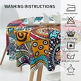 thumbnail image 5 of Round Tablecloth 60 Inch,Stain Resistance Polyester Bohemian Style Table Cloth,Table Cover for Kitchen Dining Table, Buffet Parties and ​Camping, 5 of 6