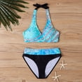 thumbnail image 4 of Youyipin Womens Swimsuits 2 Piece High Waisted Bikini Sets Tummy Control Swimsuist 2025 Bathing Suits Color Block Halter Swim Suits, 4 of 4