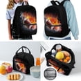 thumbnail image 2 of Jeiento Rugby Backpack with Lunch Bag Set for Boys 6-8 8-10 10-12 Kids School Bag Elementary Students Bookbag Lunch Box Water Bottle Holder and Pencil Case 4Pcs Middle Schoolbag Cool Flame, 2 of 7