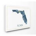 thumbnail image 2 of The Stupell Home Decor Florida Minimal Blue Marbled Paper Silhouette Canvas Wall Art, 2 of 3