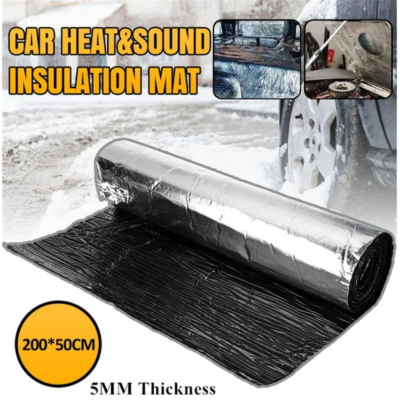 200cm x 50cm x5mm Car Firewall Mat Deadener Heat Sound Insulation Glass fiber US