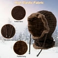 thumbnail image 5 of Aooww Women Winter One Piece Beanie Hat Slouchy Fleece Balaclavas Face Mask Neck Scarf Set Earmuff Ski Snow Knit Hats, Khaki, 5 of 6