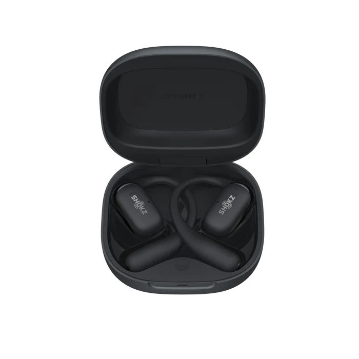 Free Shipping! Shokz OpenFit2 Black Open-Ear True Wireless Earbuds