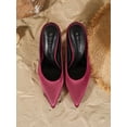 thumbnail image 4 of On feet& in love Pointed Toe Satin Slip-On Stiletto Heel Mule Pumps for Women, 4 of 6