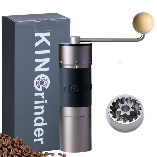 Molinillo de café manual KinGrinder K6 con capacidad de 35 ml