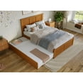 thumbnail image 4 of AFI Madison Full Wood Platform Bed with Footboard and Full Trundle, Light Toffee, 4 of 14