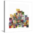 thumbnail image 1 of Watercolor Flag Map of North and Central America, Stretched Canvas Wall Art by Jennifer Maravillas Sold by Art.Com, 1 of 5