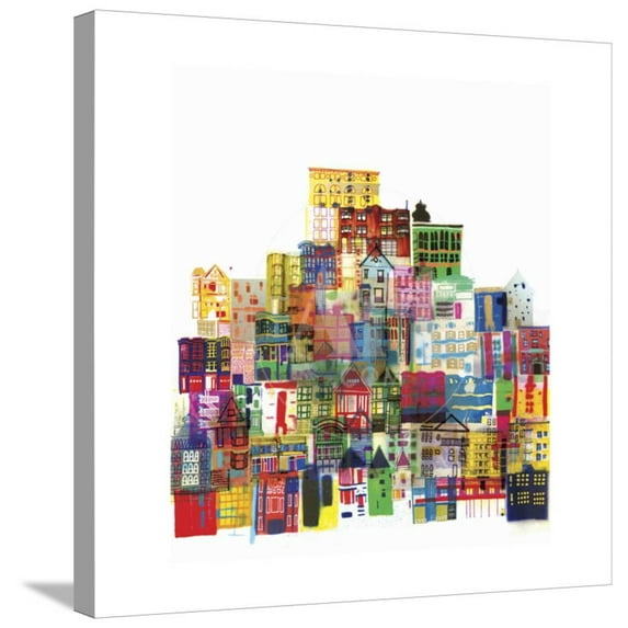 Watercolor Flag Map of North and Central America, Stretched Canvas Wall Art by Jennifer Maravillas Sold by Art.Com
