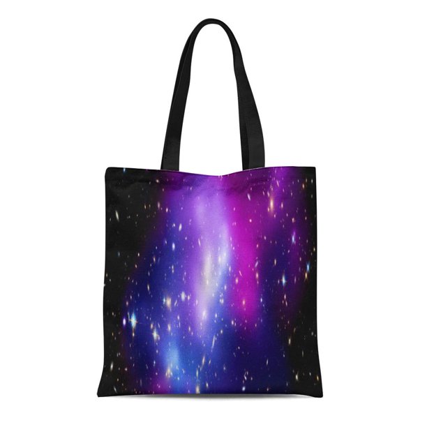 LADDKE Canvas Tote Bag Purple Telescope Galaxy Cluster Macs J0717 Outer