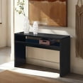 thumbnail image 2 of Convenience Concepts Northfield Deluxe Console Table in Black Wood Finish, 2 of 5