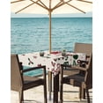 thumbnail image 3 of Fsddascl Christmas Outdoor Tablecloth - 60x60 Inch Square Dining Table Cover, Xmas Gnomes Winter Snowflake Berry Botanical Rustic Waterproof Outdoor Table Cloth with Umbrella Hole & Zipper for Patio, 3 of 7