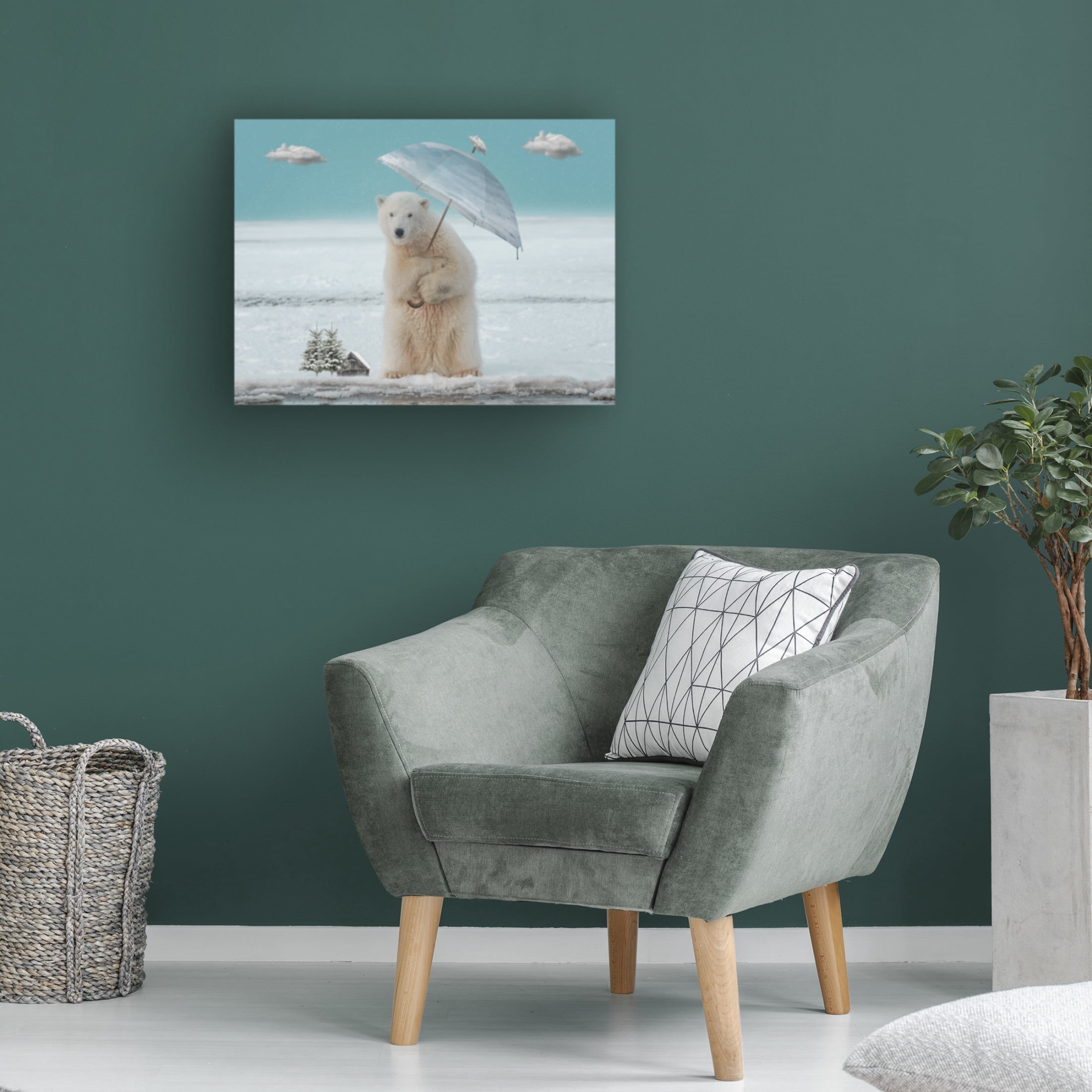Trademark Fine Art Salome Zhividze Polar bear Canvas Wall Art