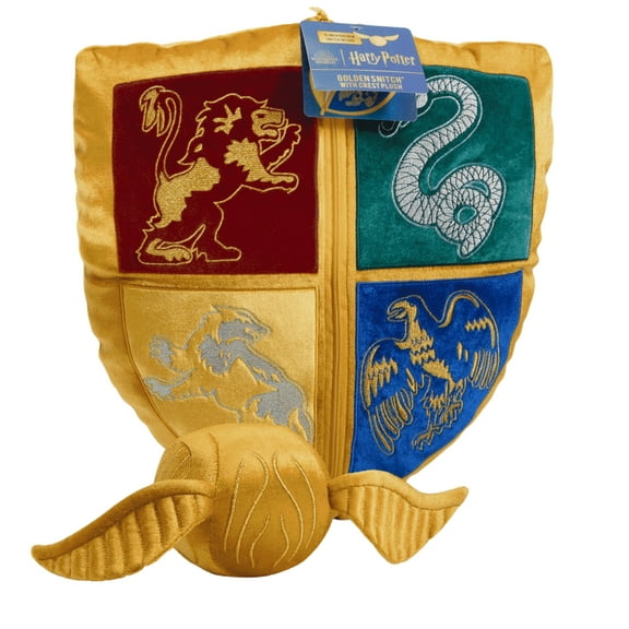 Golden Snitch and Hogwarts Pillow Plush Harry Potter