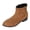 Brown, variant on Army Green Ladies Side Zipper Ankle Boots With Suede Material For Fashionable Casual Fall Winter Low Heel Wear