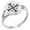 Silver, variant on Stainless Steel Jerusalem Cross Minimalist Oval Top Polished Statement Signet Ring