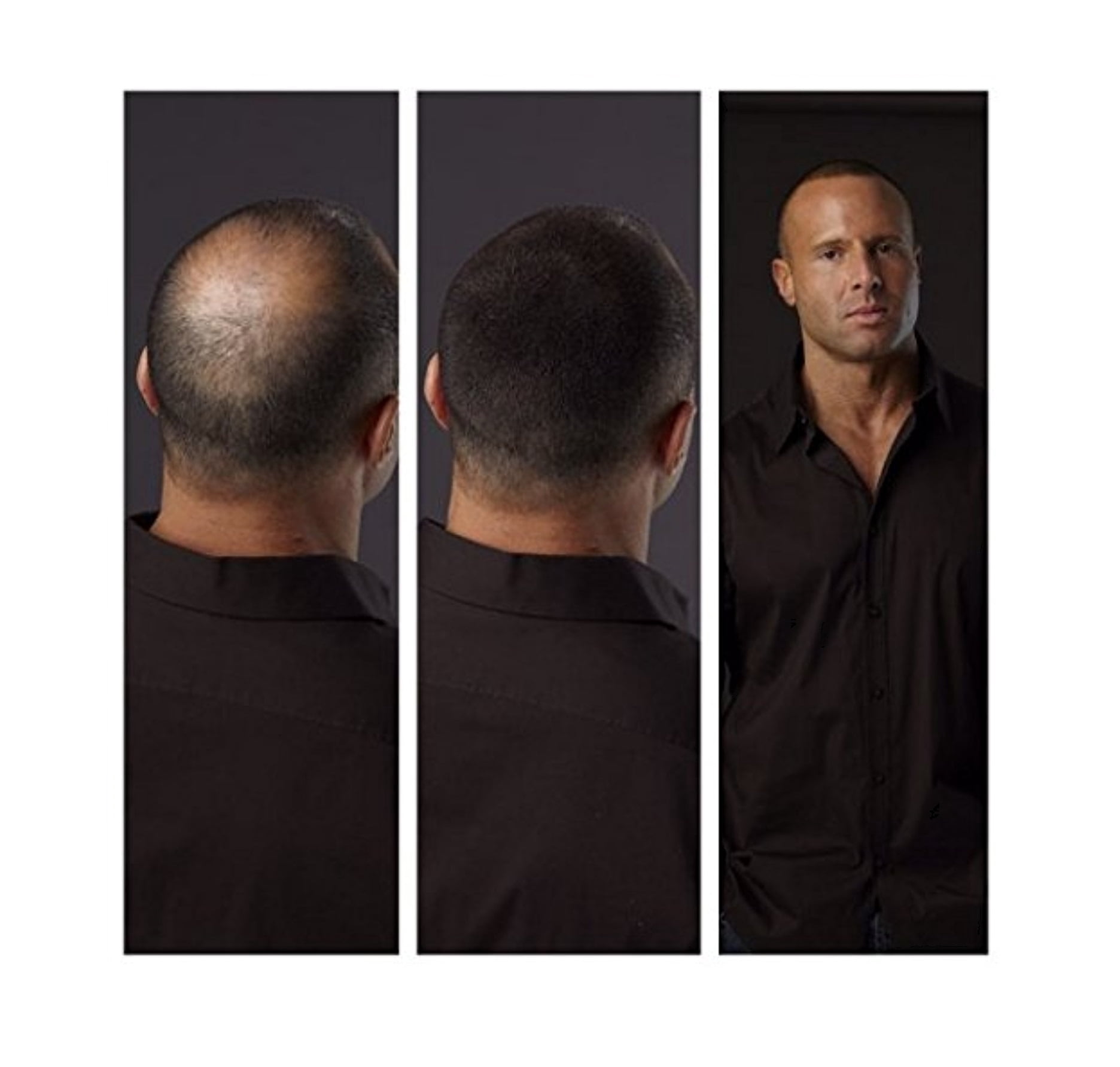 HAIR ILLUSION - 100% Real Human Hair Fibers - Not Synthetic - For Men & Women, Premium Hair Building Formulation, Black - 18g
