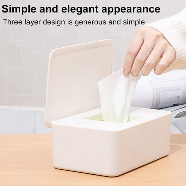 2pcs Baby Tissue Box with Lid Paper Dispenser Container Napkin Storage Case Non-Slip Tissues Holder,Tissue Box with Lid Paper Dispenser Container Napkin Storage Case Non-Slip Tissues Holder, Black