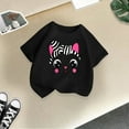 thumbnail image 4 of WOYY Toddler Girls Cotton T Shirt Cartoon Cat Print Short Sleeve T-Shirt Kids Active Tee Shirt, 4 of 4