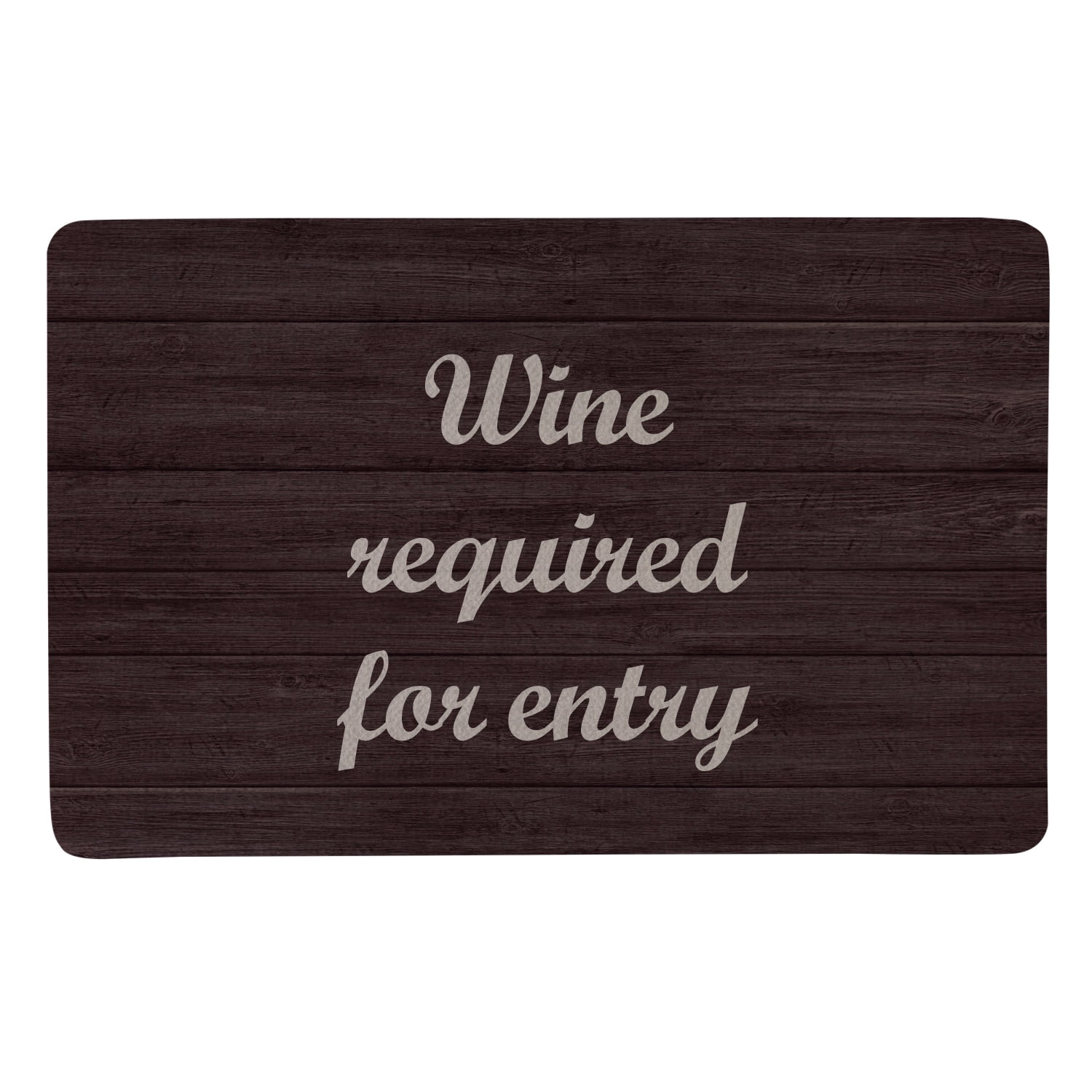 Personalized Create Your Own Doormat Dark Wood Script