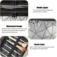 thumbnail image 3 of Toiletry Bag Travel Makeup Bag Waterproof PU Portable Travel Cosmetic Bag Double Layer Storage Bag Toiletry Organizer for Women Men, Silver, 3 of 5