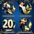 thumbnail image 4 of Gold Star Design Graduation Banner Laurel Leaf Decor Graduation Backdrop Shiny Lettering Navy Blue Background Academic Background for Graduation Ceremony Class of 2026 Celebration Senior Grad Party, 4 of 9