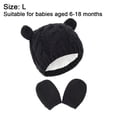 thumbnail image 2 of Conjunto de gorro y guantes para bebé otoño e invierno., 2 of 5