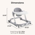 thumbnail image 4 of HARPPA Baby Walker for Babies 6-18 Months, Anti-Rollover, Seat and Height Adjustable, White, 4 of 9