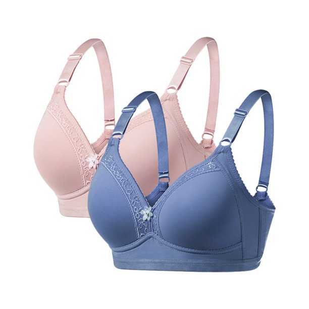 Puntoco Bralettes para mujer Sujetador de talla grande fruncido con estampado de mujer