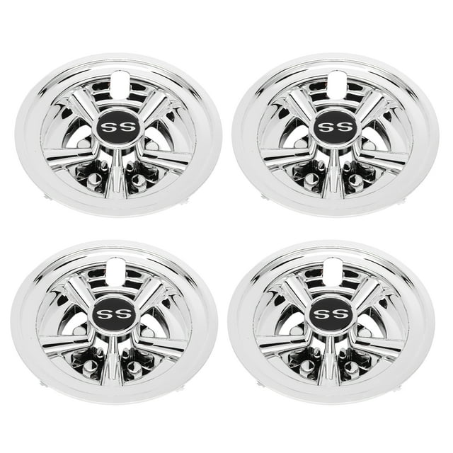 Wheel Hub Covers, Firm Attachment Club Car Wheel Hub Silver Plated For SS Style Plastic For Repair