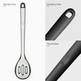 thumbnail image 3 of 600°F Heat Resistant Slotted Spoon: U-Taste 13.6in Solid Kitchen Cooking Spoon, Nonstick BPA Free Large & Long Rubber Utensil for Mixing, Serving, Stirring, Basting, Frying, Draining (Black), 3 of 10