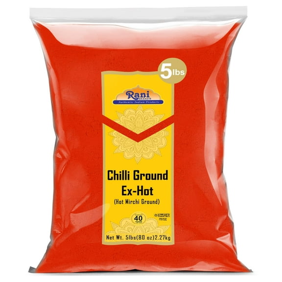 Rani Extra Hot Chilli Powder Indian Spice 80oz (5lbs) 2.27kg Bulk ~ All Natural | Salt-Free | Vegan | No Colors | Gluten Friendly | NON-GMO | Kosher | Indian Origin